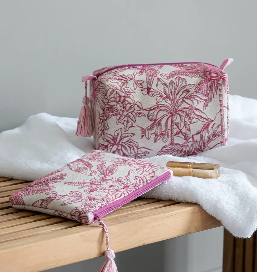 Kosmetiktasche und Pouch - Toile Rose Kosmetiktasche und Pouch - Toile Rose